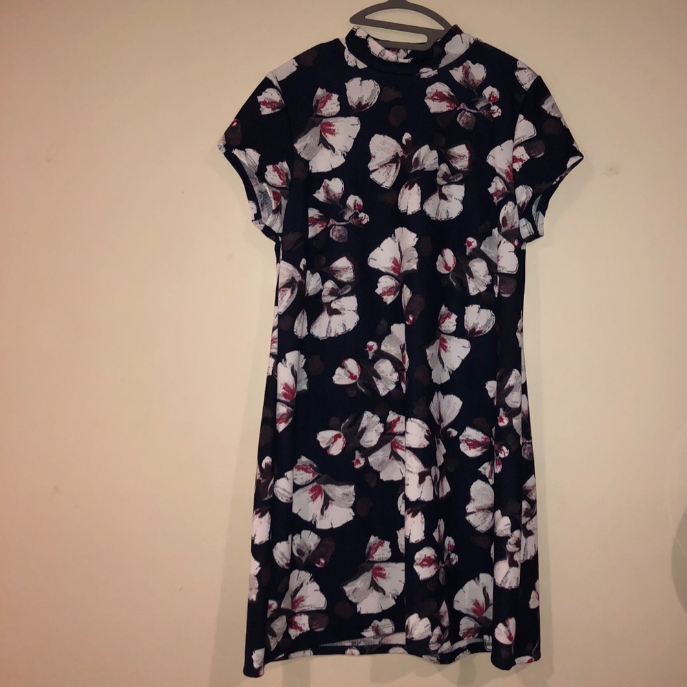 High neck patterned tunic/dress